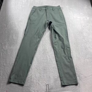 BYLT Premium Basics Everyday Pant Sage Green Slim Fit Trousers Mens Size 31